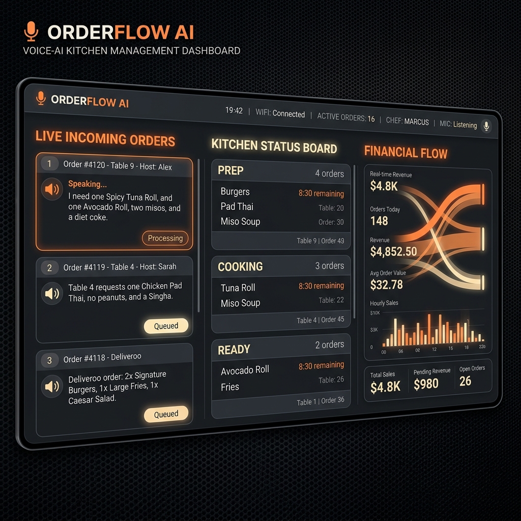 OrderFlowAI dashboard